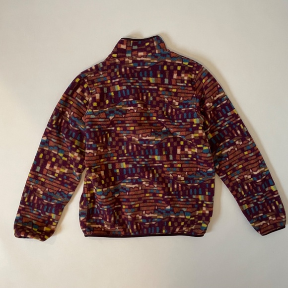 Patagonia Synchilla Pullover Snap Fleece Womens Medium Purple Mountain Patchwork - Picture 10 of 10